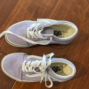 Vans Little Kids size 13.5 light purple suede sneakers